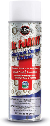 Dr. Foamy Enzyme Carpet Cleaner by Hi-Tech, for Organic Stains - 18oz Aerosol Can