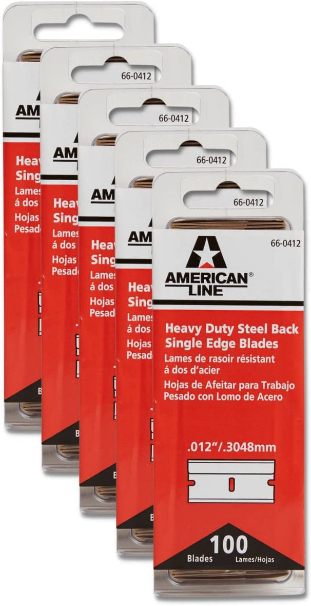 American Line Single Edge Razor Blades (500 Blades) 0.012