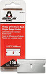 American Line Single Edge Razor Blades (100 Pack) 0.012" High Carbon Steel # 66-0412