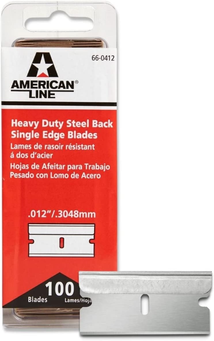 American Line Single Edge Razor Blades (100 Pack) 0.012
